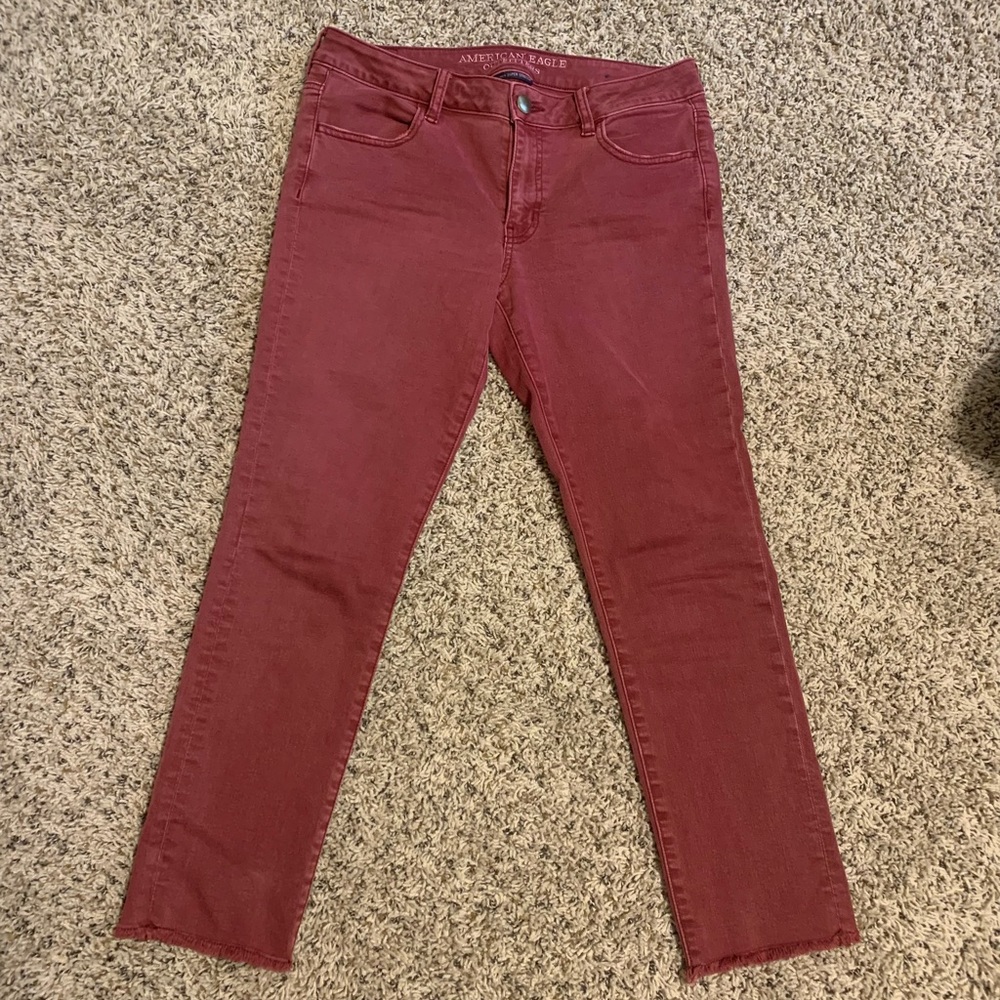 American Eagle Outfitters Women's Red Jeans